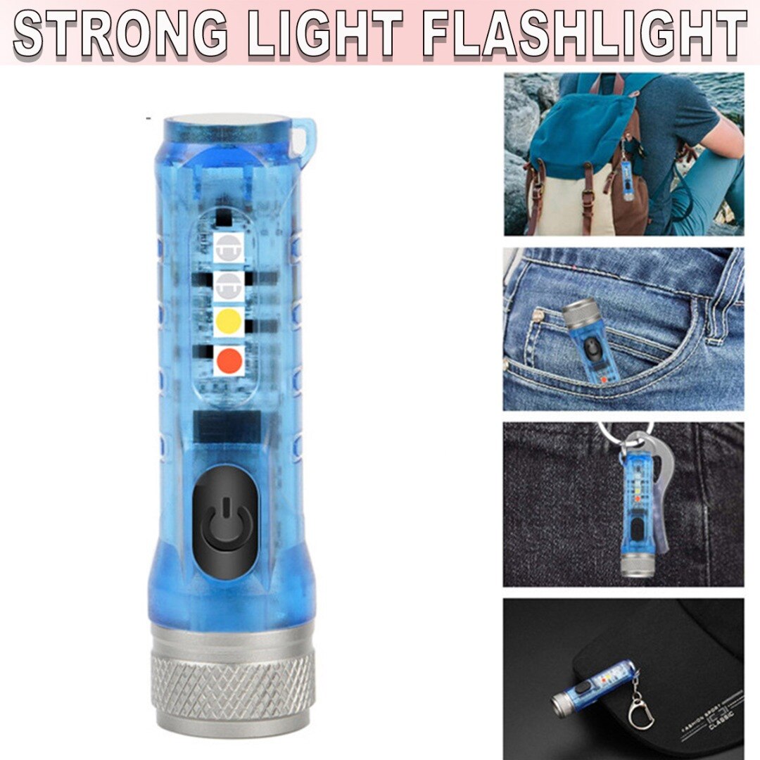 Mayitr-강한 빛 미니 손전등, 슈퍼 브라이트 USB 야외 LED 모자 클립 램프 충전식 마그네틱 COB 토치, 1 개